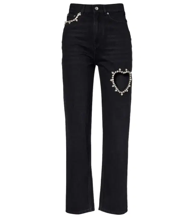 Area Crystal-embellished straight jeans