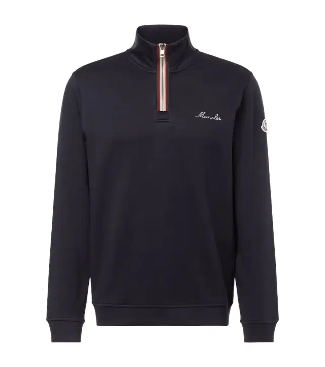 Cotton jersey half-zip sweatshirt