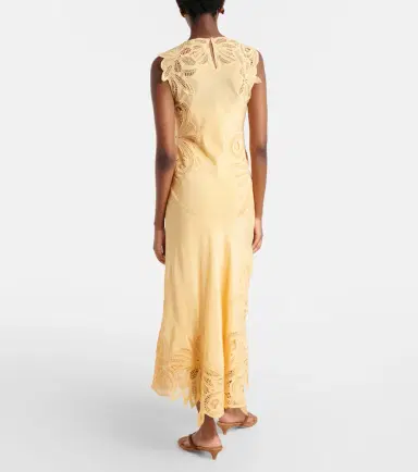 Ulla Johnson Idra lace-trimmed silk midi dress | Thumbnail 3