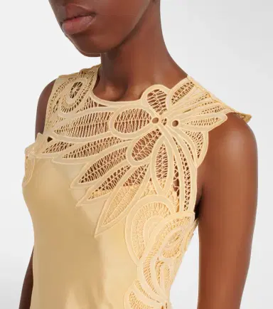 Ulla Johnson Idra lace-trimmed silk midi dress | Thumbnail 5