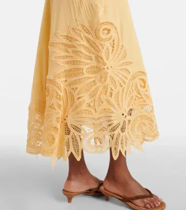 Ulla Johnson Idra lace-trimmed silk midi dress | Thumbnail 6