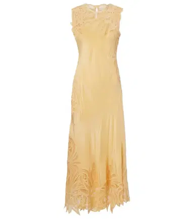 Ulla Johnson Idra lace-trimmed silk midi dress | Thumbnail 1