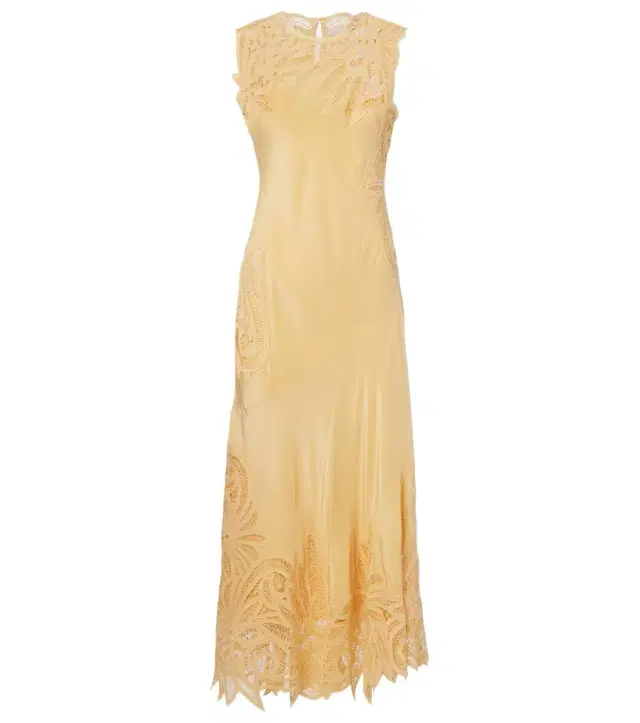 Ulla Johnson Idra lace-trimmed silk midi dress