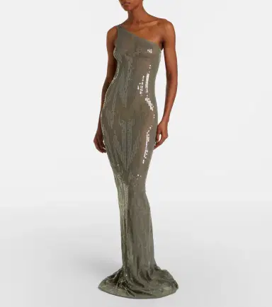 Rick Owens Sequined sheer tulle gown | Thumbnail 4