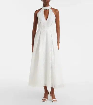 Costarellos Lavinia embroidered organza cocktail dress | Thumbnail 4