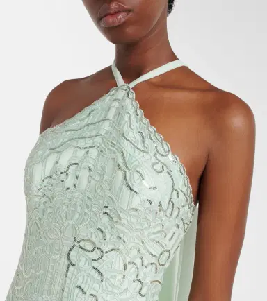 Elie Saab Sequined silk-blend gown | Thumbnail 4