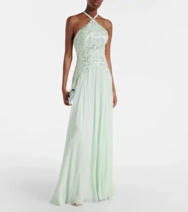 Elie Saab Sequined silk-blend gown | Thumbnail 5