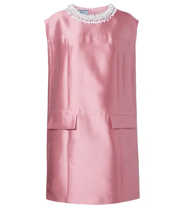 Embellished wool and silk minidress
