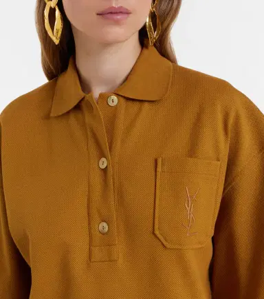 Saint Laurent Cassandre cotton polo shirt | Thumbnail 3 Saint Laurent Cassandre cotton polo shirt | Thumbnail 3