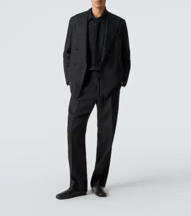 Saman Amel Double-breasted linen suit | Thumbnail 3 Saman Amel Double-breasted linen suit | Thumbnail 3