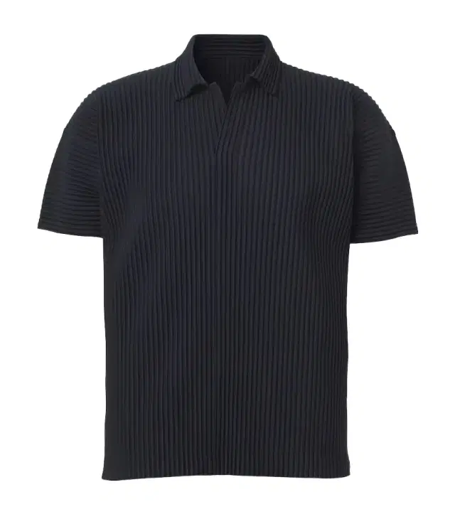 Homme Plissé Issey Miyake Basics pleated polo shirt