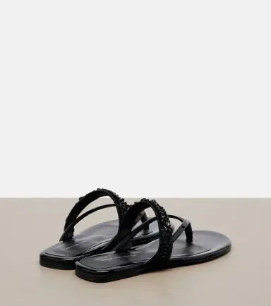 Dries Van Noten Embellished patent leather thong sandals | Thumbnail 4