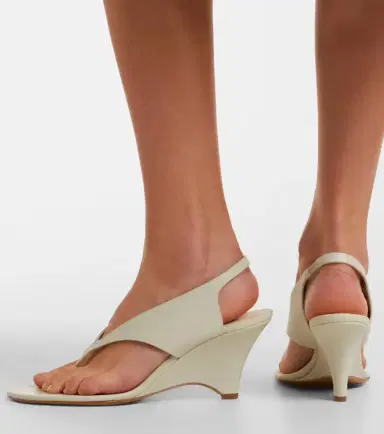 Le Monde Béryl Le Monde Béryl Langley leather wedge thong sandals | Thumbnail 6