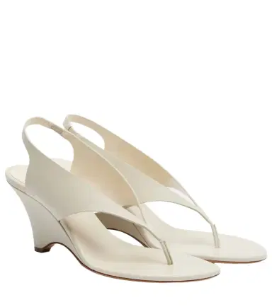 Le Monde Béryl Le Monde Béryl Langley leather wedge thong sandals | Thumbnail 1