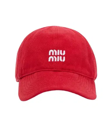 Miu Miu Logo denim baseball cap | Thumbnail 1
