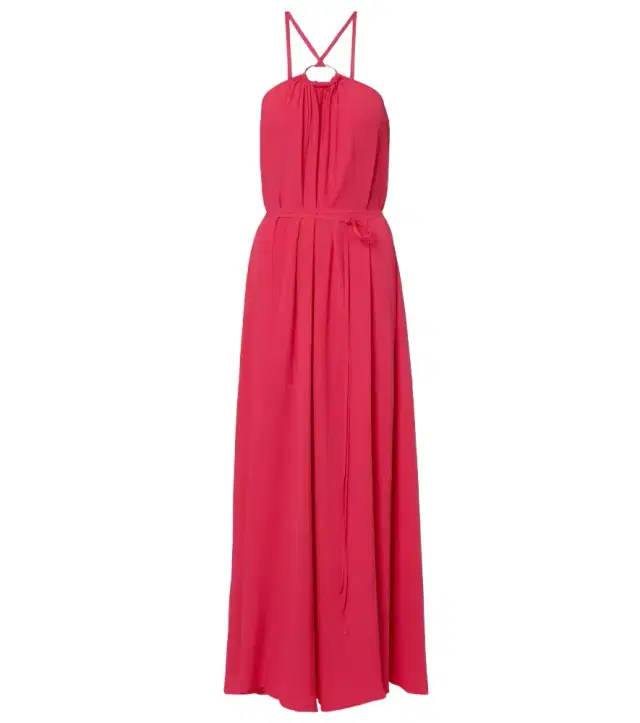 Zuzi halterneck crêpe maxi dress