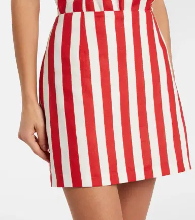 Posse Alice stripped linen miniskirt | Thumbnail 2 Posse Alice stripped linen miniskirt | Thumbnail 2
