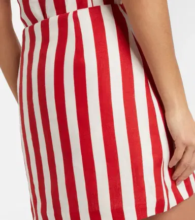Posse Alice stripped linen miniskirt | Thumbnail 4 Posse Alice stripped linen miniskirt | Thumbnail 4