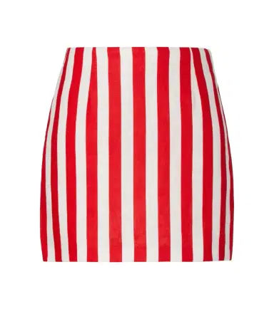 Posse Alice stripped linen miniskirt | Thumbnail 1 Posse Alice stripped linen miniskirt | Thumbnail 1