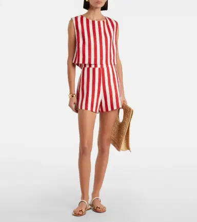 Posse Perri striped linen shorts | Thumbnail 2