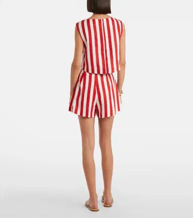 Posse Perri striped linen shorts | Thumbnail 3