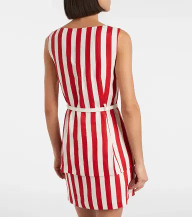 Posse Pamela belted striped linen vest | Thumbnail 4 Posse Pamela belted striped linen vest | Thumbnail 4