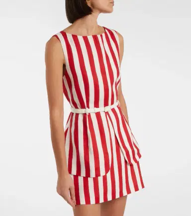 Posse Pamela belted striped linen vest | Thumbnail 5 Posse Pamela belted striped linen vest | Thumbnail 5