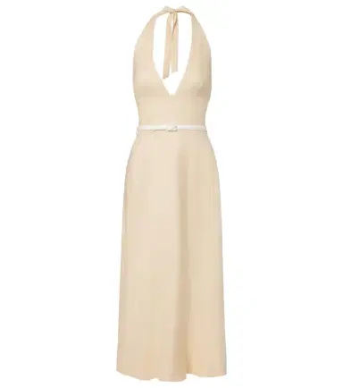 Posse Pamela halterneck linen midi dress | Thumbnail 1