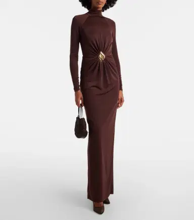 Rebecca Vallance Embellished gathered jersey gown | Thumbnail 2 Rebecca Vallance Embellished gathered jersey gown | Thumbnail 2