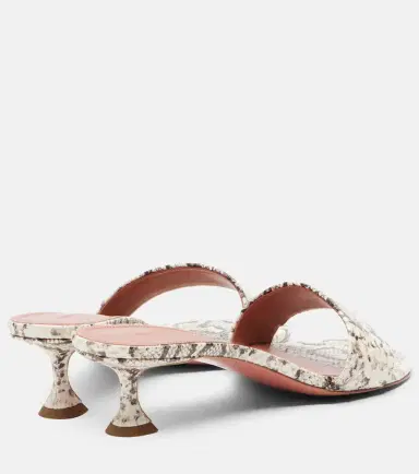 Amina Muaddi Andreea snake-print leather mules | Thumbnail 2 Amina Muaddi Andreea snake-print leather mules | Thumbnail 2