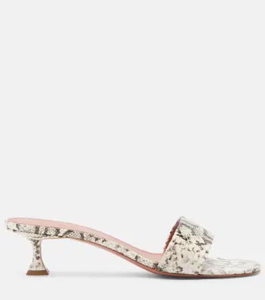 Amina Muaddi Andreea snake-print leather mules | Thumbnail 3 Amina Muaddi Andreea snake-print leather mules | Thumbnail 3