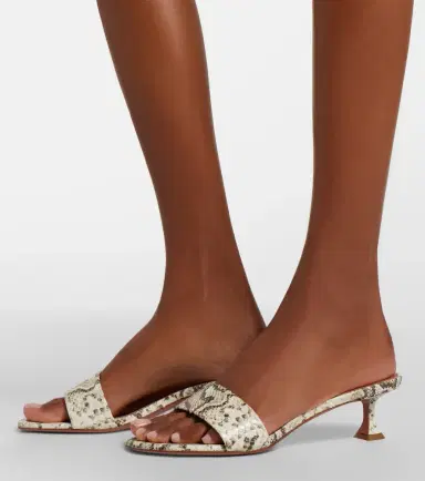 Amina Muaddi Andreea snake-print leather mules | Thumbnail 5 Amina Muaddi Andreea snake-print leather mules | Thumbnail 5