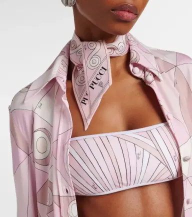 Pucci Iride and Rombi silk twill scarf | Thumbnail 5