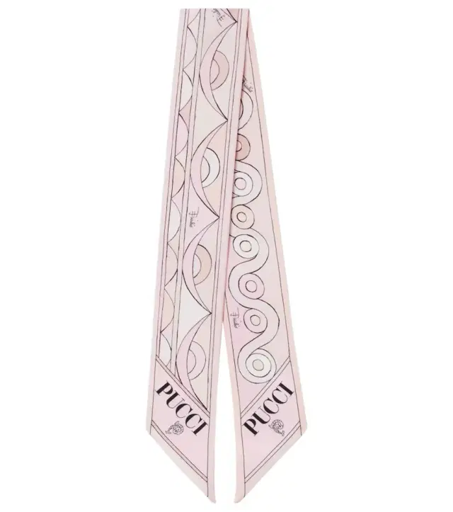 Iride and Rombi silk twill scarf