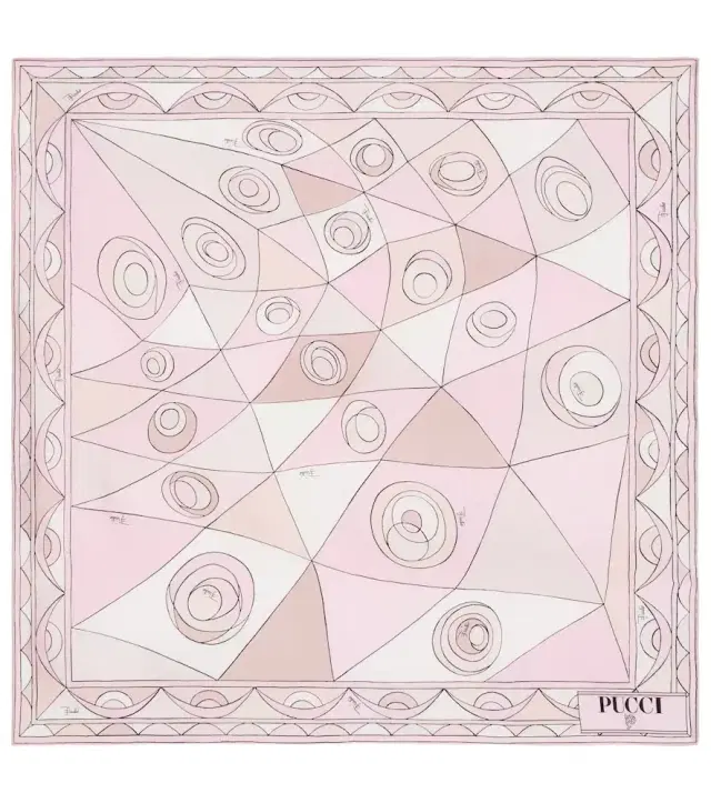 Occhi silk twill scarf