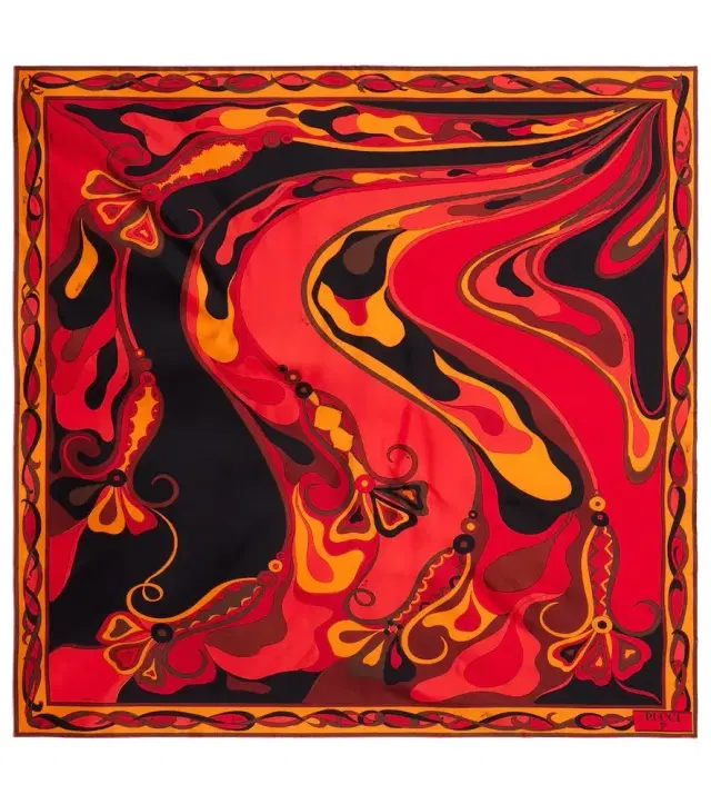 Manuba silk twill foulard scarf