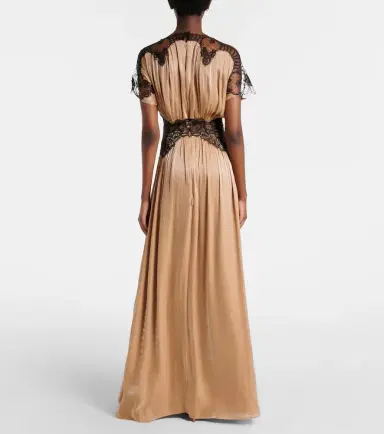 Costarellos Lace-trimmed Lurex georgette gown | Thumbnail 5