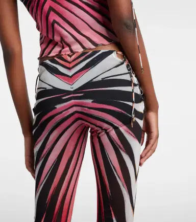 Roberto Cavalli Printed sheer flared pants | Thumbnail 3