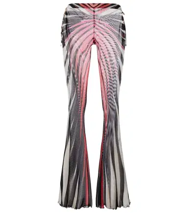 Roberto Cavalli Printed sheer flared pants | Thumbnail 1