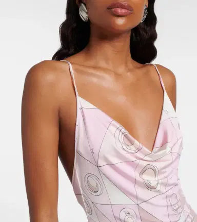 PUCCI Occhi draped satin jersey minidress | Thumbnail 3