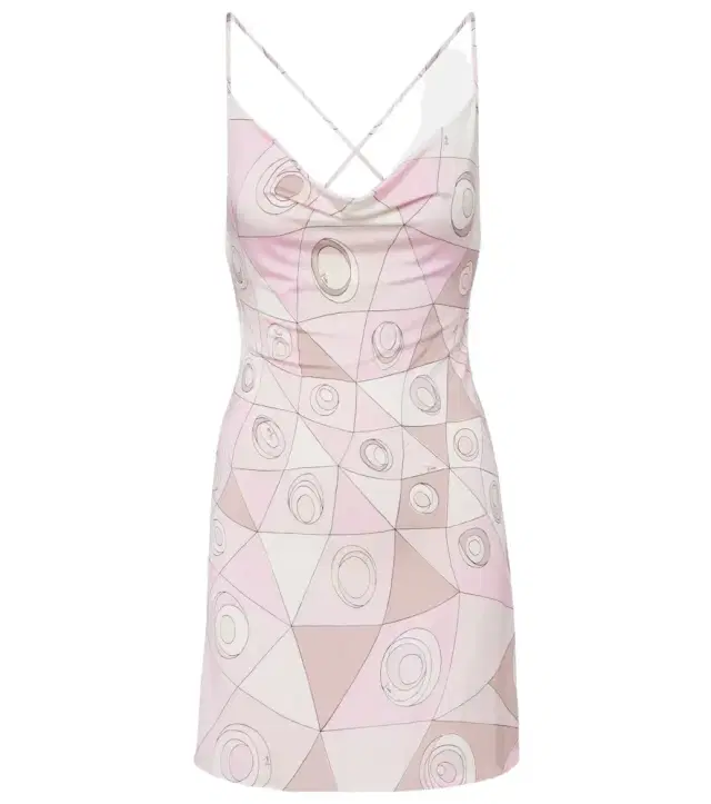 Occhi draped satin jersey minidress