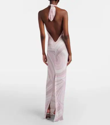 PUCCI Iride halterneck satin jersey maxi dress | Thumbnail 5 PUCCI Iride halterneck satin jersey maxi dress | Thumbnail 5