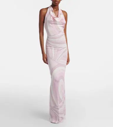 PUCCI Iride halterneck satin jersey maxi dress | Thumbnail 6 PUCCI Iride halterneck satin jersey maxi dress | Thumbnail 6