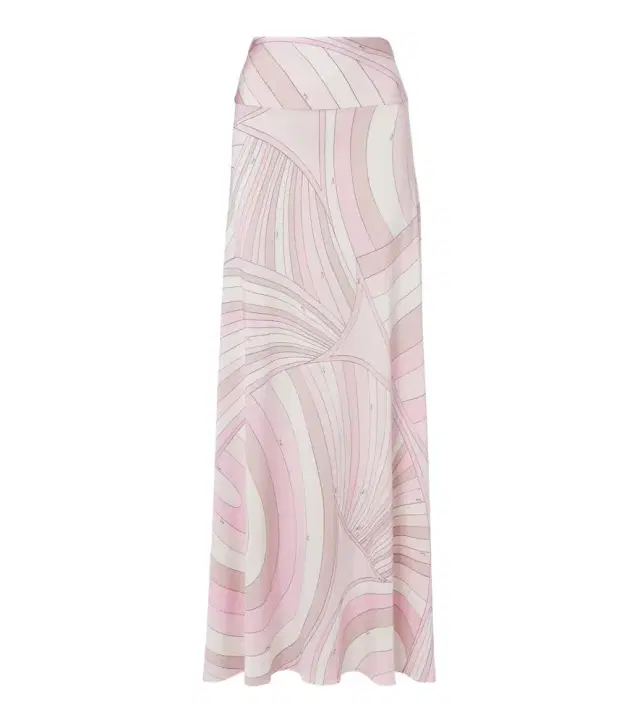 Iride satin jersey maxi skirt