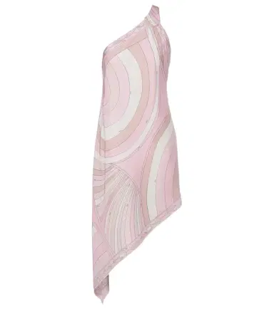 Pucci Iride asymmetric silk twill midi dress | Thumbnail 1