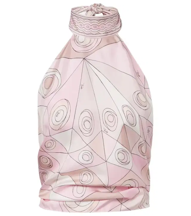 Pucci Occhi silk twill top