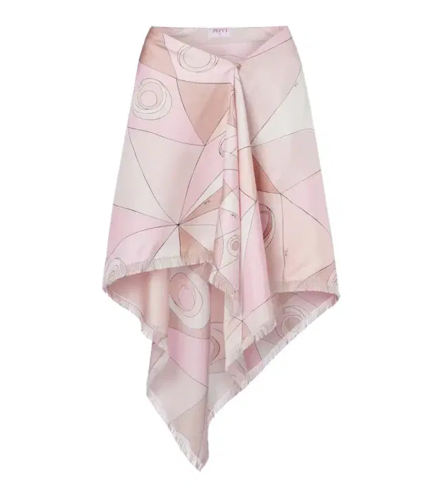 Occhi silk twill midi skirt