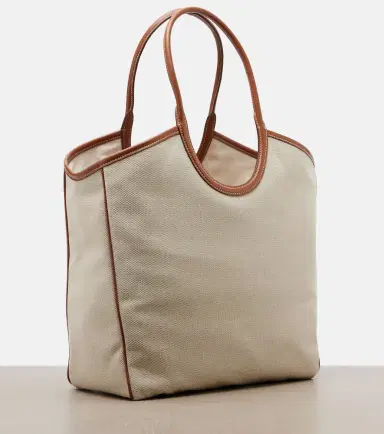 Miu Miu Ivy leather-trimmed canvas shopper | Thumbnail 2