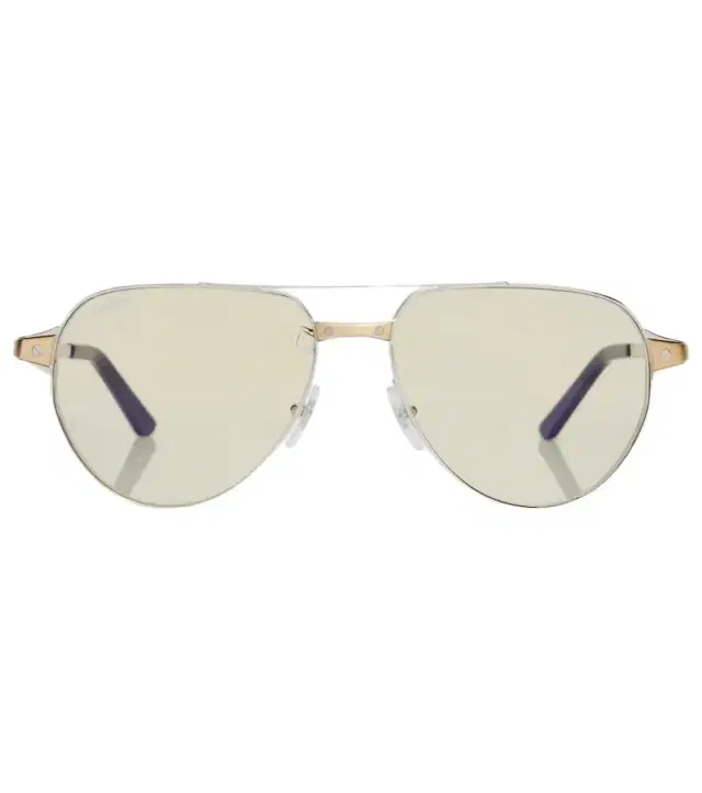 Cartier Eyewear Collection Santos de Cartier aviator sunglasses
