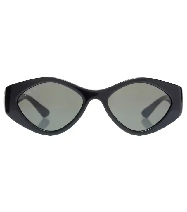 Gucci Interlocking G crystal-embellished oval sunglasses